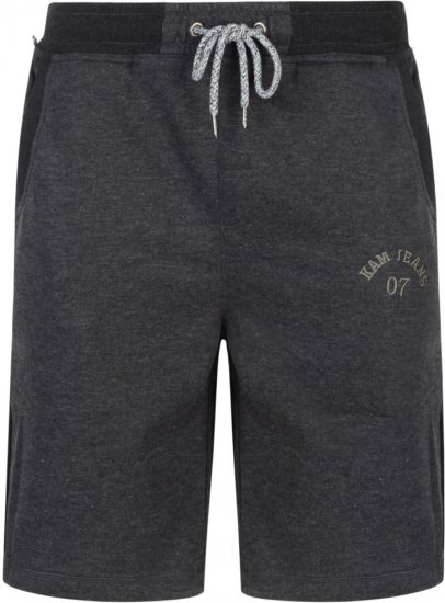 Kam Jeans Sweat Jog Shorts Charcoal - Shorts - Grote Maten Korte Broeken Heren