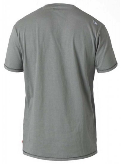 D555 OAKLEY LA Geometric Print Crew Neck T-Shirt Khaki - T-shirts - Grote Maten T-shirts Heren