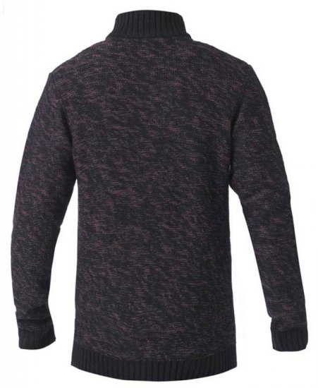 D555 MARSDEN Neck Sweater Black/Red - Sweaters & hoodies - Sweaters & Hoodies Grote Maten Heren