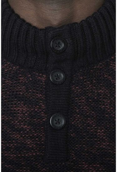 D555 MARSDEN Neck Sweater Black/Red - Sweaters & hoodies - Sweaters & Hoodies Grote Maten Heren