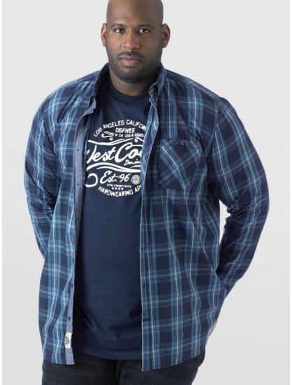 D555 Smith Shirt & T-shirt Combo - Hemden - Overhemden Grote Maten Heren