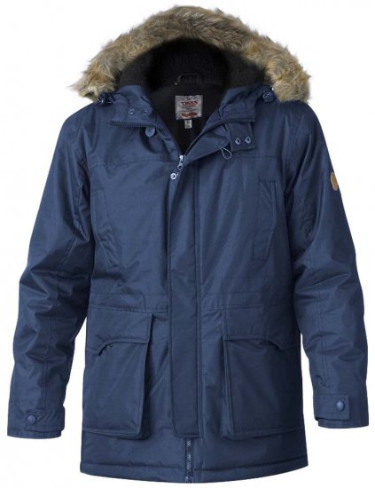 D555 Lovett Parka Navy - Jassen - Grote Maten Herenjassen