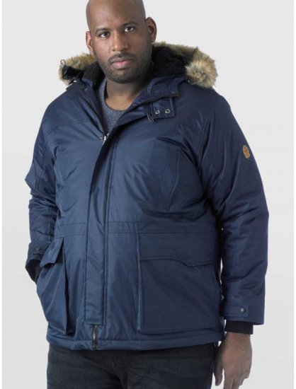 D555 Lovett Parka Navy - Jassen - Grote Maten Herenjassen