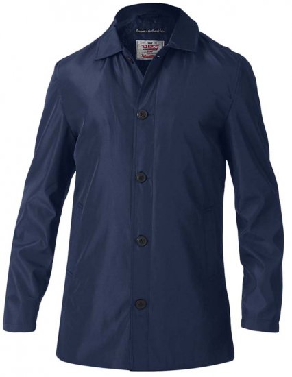 D555 Hampton Raincoat Navy - Jassen - Grote Maten Herenjassen