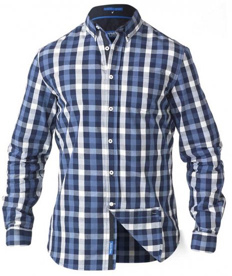 D555 Webber LS Shirt - Hemden - Overhemden Grote Maten Heren