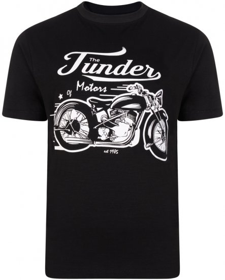 Kam Jeans 5104 Thunder Motors T-shirt Black - T-shirts - Grote Maten T-shirts Heren