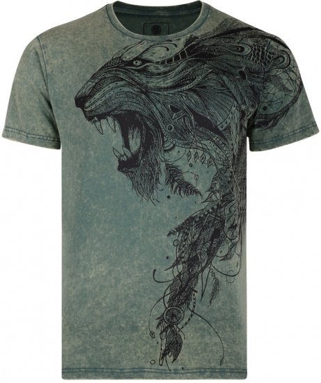 K.J. Lion Print T-shirt - T-shirts - Grote Maten T-shirts Heren