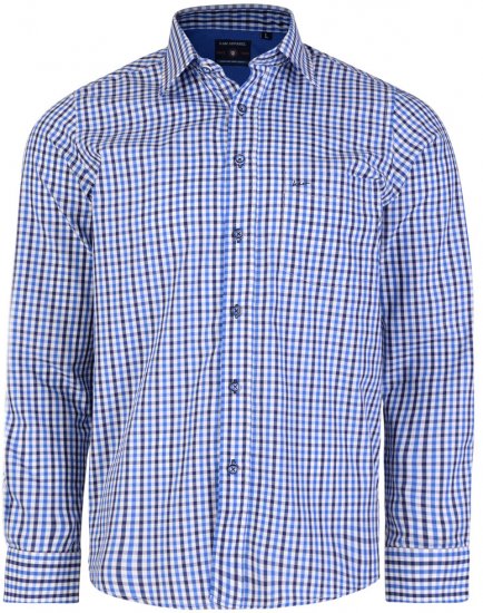 Kam Jeans 6140 Long Sleeve Shirt Navy - Hemden - Overhemden Grote Maten Heren