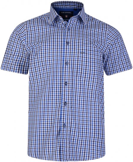 Kam Jeans 6140 Short Sleeve Shirt Navy - Hemden - Overhemden Grote Maten Heren