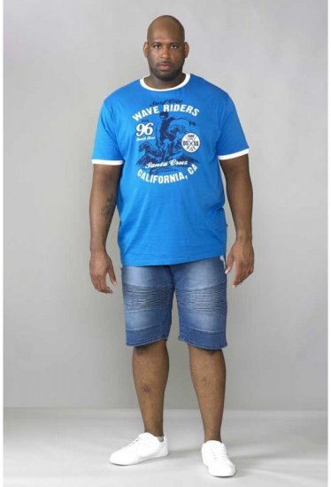 D555 Balder T-shirt Royal Blue - T-shirts - Grote Maten T-shirts Heren