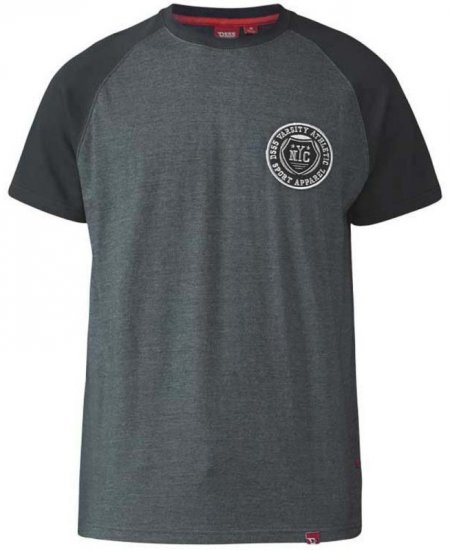 D555 Spencer T-shirt Charcoal - T-shirts - Grote Maten T-shirts Heren
