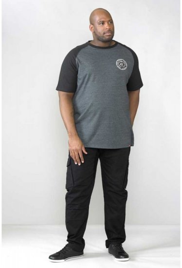D555 Spencer T-shirt Charcoal - T-shirts - Grote Maten T-shirts Heren