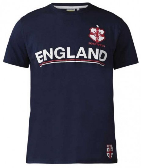 D555 Leon T-shirt Navy - T-shirts - Grote Maten T-shirts Heren