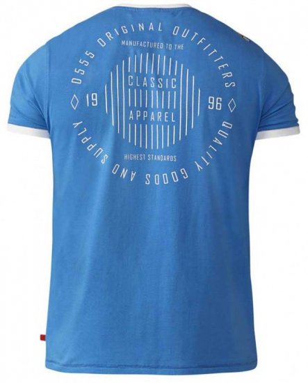 D555 Otis T-shirt Blue - T-shirts - Grote Maten T-shirts Heren