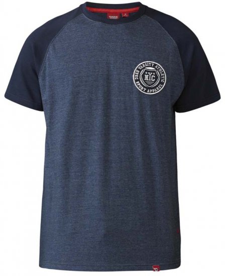 D555 Spencer T-shirt Navy - T-shirts - Grote Maten T-shirts Heren