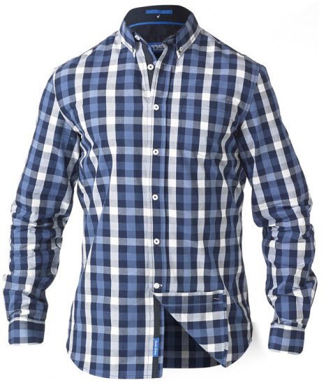 D555 Webber LS Shirt - Hemden - Overhemden Grote Maten Heren