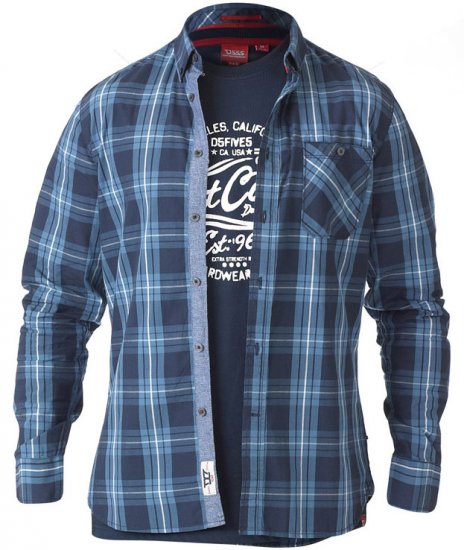D555 Smith Shirt & T-shirt Combo - Hemden - Overhemden Grote Maten Heren