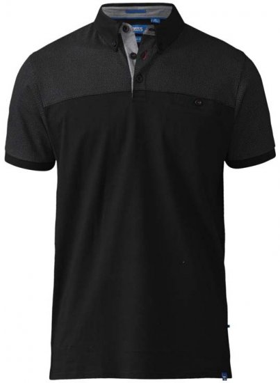 D555 Jauram Polo Black - Polo shirts - Grote Maten Poloshirts Heren