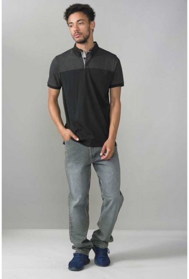 D555 Jauram Polo Black - Polo shirts - Grote Maten Poloshirts Heren