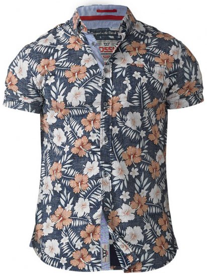 D555 Huxley Hawaii Shirt - Hemden - Overhemden Grote Maten Heren
