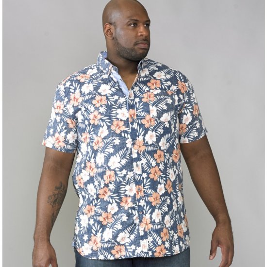 D555 Huxley Hawaii Shirt - Hemden - Overhemden Grote Maten Heren