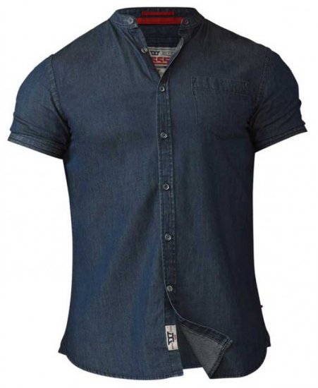 D555 Astra Short Sleeve Denim Shirt - Hemden - Overhemden Grote Maten Heren