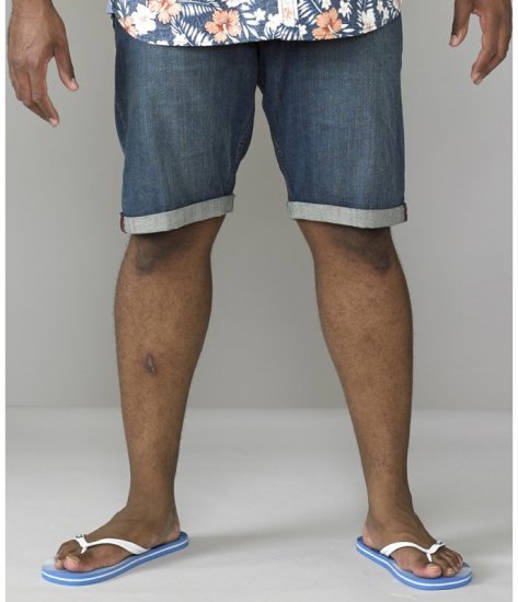 D555 Arix Denim Stretch Shorts - Shorts - Grote Maten Korte Broeken Heren