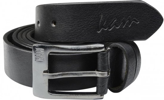 Kam Jeans 913 Jeans Belt Genuine Leather Black, 3,5cm - Riemen - Grote Maten Heren Riemen