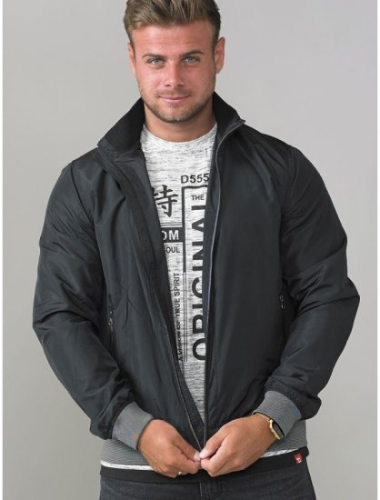 D555 Felix Lightweight Bomber Jacket Black - Jassen - Grote Maten Herenjassen