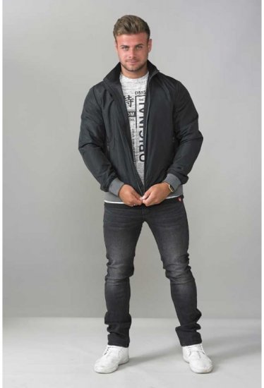 D555 Felix Lightweight Bomber Jacket Black - Jassen - Grote Maten Herenjassen