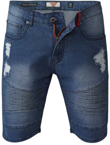 D555 Rodrigo Stretch Biker Style Shorts - Shorts - Grote Maten Korte Broeken Heren