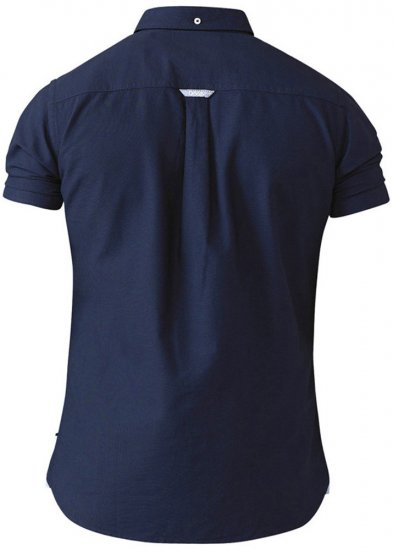 D555 Norman Short Sleeve Oxford Shirt Navy - Hemden - Overhemden Grote Maten Heren