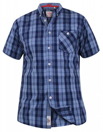 D555 Genoa Short Sleeve Shirt & T-shirt Combo - Hemden - Overhemden Grote Maten Heren