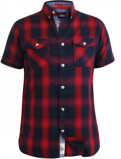 D555 Oliver Short Sleeve Shirt - Hemden - Overhemden Grote Maten Heren