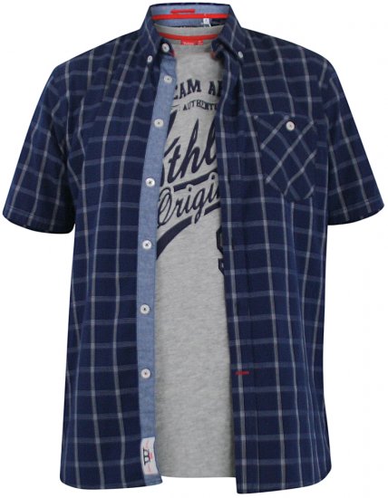 D555 Liberty Short Sleeve Shirt & T-shirt Combo - Hemden - Overhemden Grote Maten Heren