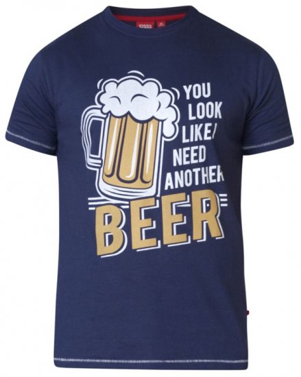 D555 Murray T-shirt Navy - T-shirts - Grote Maten T-shirts Heren