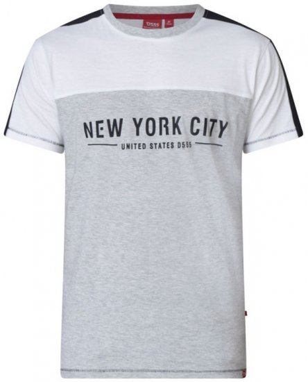 D555 Alvester T-shirt Grey - T-shirts - Grote Maten T-shirts Heren