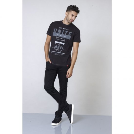 D555 Phillip T-shirt Black - T-shirts - Grote Maten T-shirts Heren