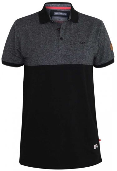 D555 Stefhen Polo Black - Polo shirts - Grote Maten Poloshirts Heren