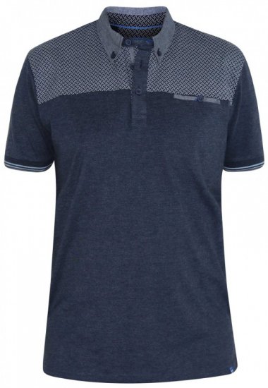 D555 Brent Polo Denim Blue - Polo shirts - Grote Maten Poloshirts Heren