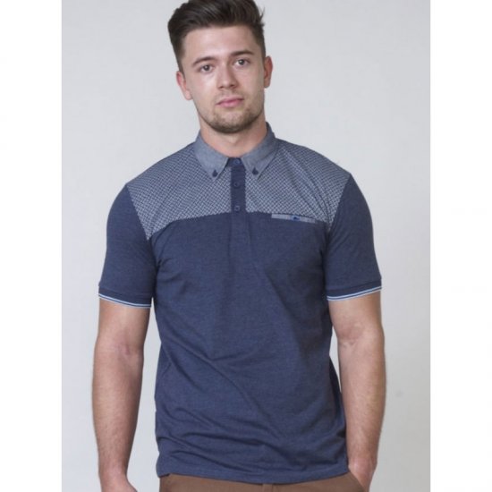 D555 Brent Polo Denim Blue - Polo shirts - Grote Maten Poloshirts Heren