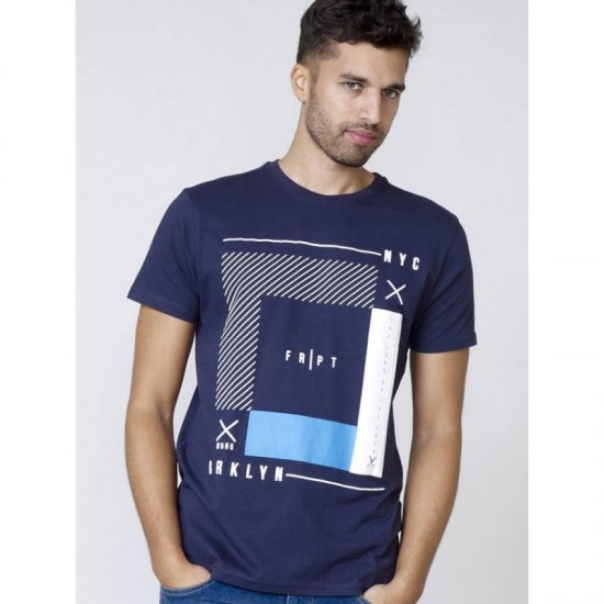 D555 Kenton T-shirt Navy - T-shirts - Grote Maten T-shirts Heren