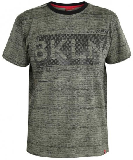 D555 NewYork Brooklyn T-shirt Khaki - T-shirts - Grote Maten T-shirts Heren