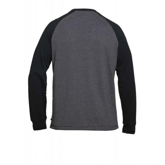 D555 Illinois Long Sleeve T-shirt Charcoal - T-shirts - Grote Maten T-shirts Heren