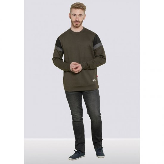 D555 Clermont Sweatshirt Khaki - Sweaters & hoodies - Sweaters & Hoodies Grote Maten Heren