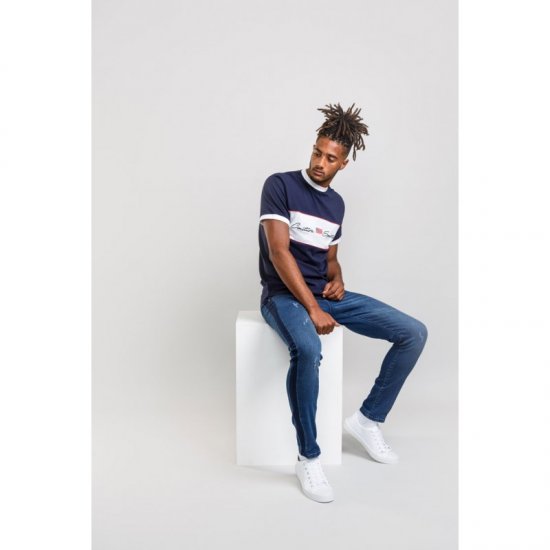 D555 Cullen T-shirt Navy - T-shirts - Grote Maten T-shirts Heren