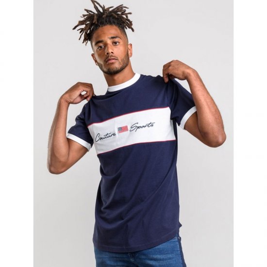 D555 Cullen T-shirt Navy - T-shirts - Grote Maten T-shirts Heren