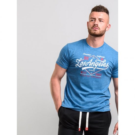 D555 Shelton T-shirt Blue - T-shirts - Grote Maten T-shirts Heren