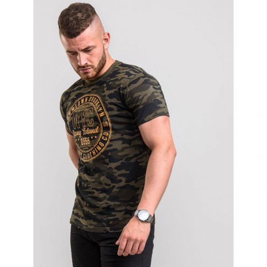 D555 Thompson T-shirt Jungle Camo - T-shirts - Grote Maten T-shirts Heren