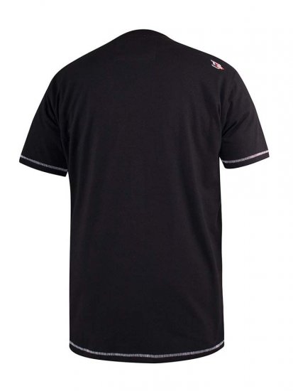 D555 Willoughby NYC Dot Printed T-Shirt Black - T-shirts - Grote Maten T-shirts Heren